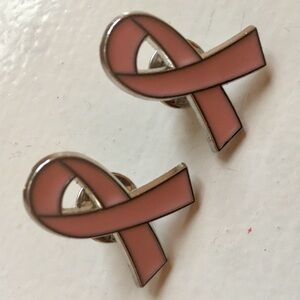 Set of 2 Pink Cancer Brooch/ Pins